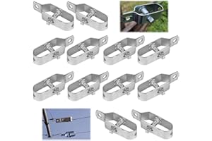 HWTONG 12Pcs Tendeur de Cloture 90mmTendeurs à Fil Barbelé Tendeur Grillage en Acier Galvanisé pour Grillage, Cable de Tension, Home Garden Entre Autres Utilisations