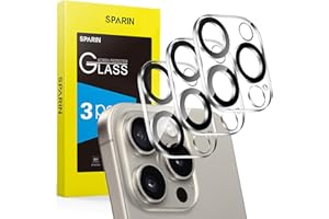 SPARIN 3 Stück Kameraschutz für iPhone 16 pro/iPhone 16 pro max Kamera, 9H Panzer Schutz Glas, Kamera Schutzfolie, Anti-Kratzer, Ultra HD Klar