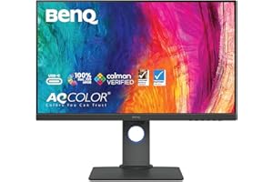 BenQ PD2705Q 27-calowy monitor 2K QHD dla Mac, projektowanie komercyjne/graficzne, edycja wideo, USB-C, 100% sRGB/Rec.709, pilot wyświetlacza, KVM, niskie niebieskie światło, bez migotania, IPS,