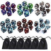 Set Dadi Poliedrici A Forma Di Cuore Per D&D | 8 Pezzi Con Extra D12 | Regalo Giocatori - 5