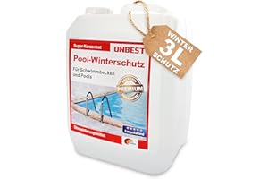 ONBEST Effektiver Pool-Winterschutz Überwinterungskonzentrat gegen Algen, Ablagerungen & Schmutz im Wasser – Flüssiges Winterpflegemittel für Ihren Pool/Schwimmbad – 3 L oder 5 L Wintermittel