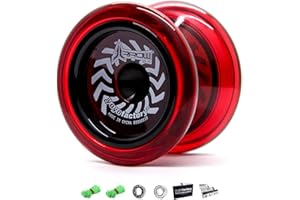 YOYO FACTORY YoyoFactory Arrow Yoyo - Rouge (du Débutant Au Professionnel, Roulement à Billes en Métal, Ficelle Et Instructions Incluses)