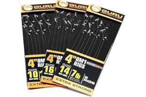 Guru QM1 15" Feeder Fishing Rigs On EVA Spool W/Speedstops