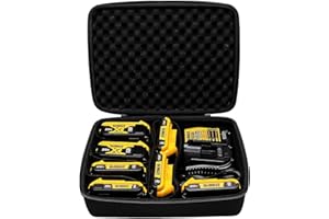XANAD Battery Carrying Case for DEWALT 18V 12V 20V 60V MAX XR Battery (Black Lining)