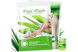 nailgeler 2 Pares Mascarilla Pies Exfoliante, Máscara Pies Peeling, Quitar Piel Muerta y Callos, Pedicura para Pies para Mujeres y Hombres (Vera)