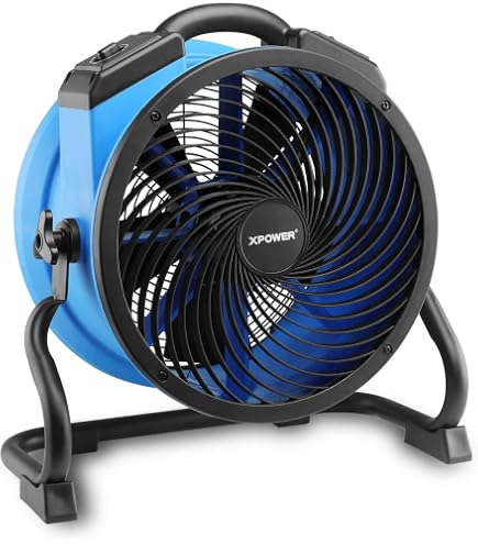 Ventilateur Tambour WilTec - 90cm - 360W - 3 Vitesses - Roulettes - Idéal Grand Espace, Bureau, Atelier