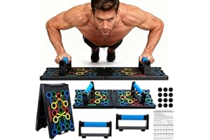 Kuvarix Planche a Pompe 24-en-1, Appareil Musculation, Planche Pompe Musculation Pliable, Appareil Sport Maison, Pompes Musculation pour Entretien Musculaire & Entraînement à la Maison