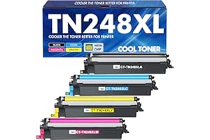 COOL TONER TN248 TN248XL TN-248XL MFC-L3740CDWE Toner: Compatible for Brother DCP-L3560CDW MFC-L3760CDW TN-248 HL-L3240CDW TN 248XL 248 TN-248CMYK HL-L3220CWE MFC-L3740CDW MFC-L8390CDW DCP-L3520CDWE Cartridge