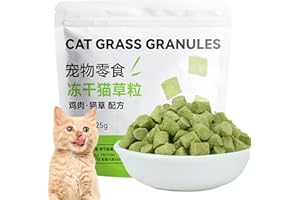 HIVETZ Cat Teething Sticks - Grass Dental Treats for Indoor Cats - Catnip Sticks for Hairball Control - Cat Dental Toys