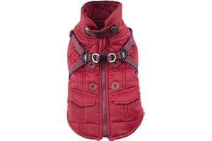 Puppia Wilkes Manteau d'Hiver pour Chien Rouge Taille S