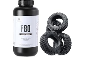 RI RESIONE Resina per stampante 3D RESIONE, resina elastica F80 Resina polimerizzante UV 405nm con elevato allungamento alla rottura Elevata resilienza, resina fotopolimerica per stampa 3D LCD DLP MSLA Nero1000g