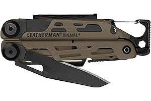 Leatherman Signal Multi-Tool - 19 Werkzeuge für Camping & Survival - Braun