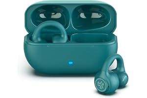 JLab Flex Open Ear Kopfhörer - Open Ear Earbuds, Manschetten-Design Clip-On-Kopfhörer, 21 Stunden Akkulaufzeit, Headphones Mit Bluetooth Multipoint, MEMS-Mikrofon, Mit App Anpassen - Blaugrün