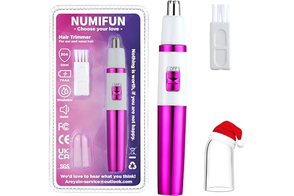 Tondeuse pour oreilles et nez pour femme, rasoir nez femme, epilateur nezs femmes, coupe poil nezs pour le nezes et les sourcils et le visage, Lames à double bord étanches pour un nettoyage facile