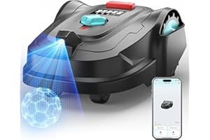 YARDCARE M800Plus Mähroboter ohne Begrenzungskabel, 800 m², GPS Positionierung+KI Vision Rasenmäher Roboter ohne Kabel, U-förmiger Mähmodus, 150 Hinderniserkennungen, automatische Aufladung, App