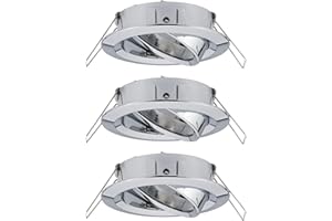 Paulmann 92488 LED Choose orientable Max. 3x10 Watts Spot Plafond Chrome Lampe encastrée Alu, GU10
