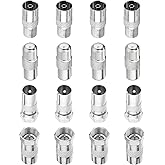 ShiFaKa 16 Pcs TV Antenna Connector Adapter Cable Antenna Sat | F Male/Female Coaxial Cable Connector, F Coupling, Antenna Ad