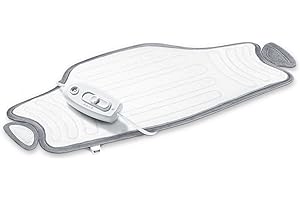 Sanitas SHK 55 Termoforo per schiena, addome o cervicale, 3 livelli di temperatura illuminati, spegnimento automatico dopo 90 min, lavabile in lavatrice a 30°