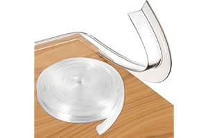Loiion Protectores para Esquinas y Bordes, 6m Pre-Adhesivo Transparente Tira Protectora Borde, Anticolisión Tira para Seguridad Bebés y niños, Suave Protectores para Bordes