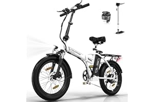 COLORWAY BK11M Bicicletta elettrica pieghevole, 20"×3.0" Fat Tire, 7 Velocità, batteria Rimovibile da 36 V 12 Ah, motore da 250 W, autonomia massima di 90 km. per Ogni Terreno Uomo Donna