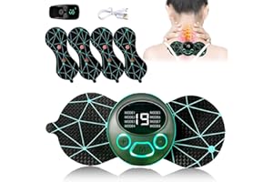 LVOZIZE Wireless Tens Machine for Pain Relief, Wireless Tens Machine with Remote Control | 8 Modes 19 Intensities | 5 Pads, Tens Machine for Pain Relief for Shoulder, Knee, Back, Legs