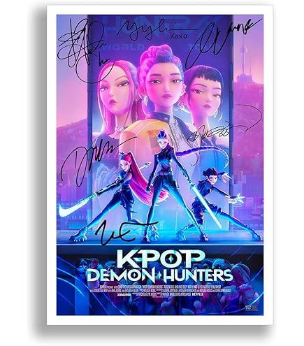 Kpop Poster Set 3-teilig - Demon Hunters Movie Cover | 20x30cm Leinwand Wandkunst Für Zimmer