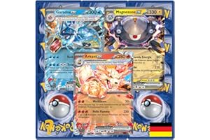 Cardicuno 10 Pokemon Karten wie EIN Booster inkl. Pokemon ex & Stern Karte (zufällig ausgewählt) - Deutsch