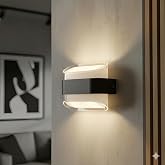 Dekoratif Aydınlatma 12W LED Aplik Cata Gozo Dış ve İ&ccedil; Mekan Duvar Apliği - 3200K G&uuml;nışığı, IP44, Şeffaf Plexiglass &Ccedil;er&ccedil;eve, 