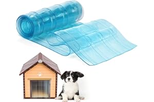 ZEAYEA Dog Door Replacement Flaps, Plastic Vinyl Strip for Dog or Cat Door, Safe Transparent Doggie House Door Flap, Easy to Cut, 7.8 in x 4.9 ft