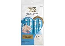 Fancy Feast Puree Kiss Chicken Puree with Tuna Flakes, 10gx 4