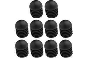 cyclingcolors 10x Bouchon Tube Chaise Rond Embout rentrant antidérapant Noir Pied Meuble Protection, 20mm