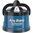 AnySharp Knife Sharpener with PowerGrip, Blue