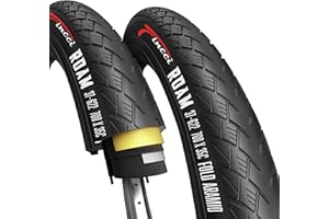 Fincci Urban 700 x 35c Tyres – Pair Foldable Kevlar 700c Tyres, 28 x 1.4 inch with 1mm Nylon Protection - Lightweight Roam Tyre 37-622, 30 TPI Smooth Rolling, E-Bike & Road Compatible