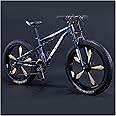 REOTEL Mountain Bikes Men 26 Inch Adult Fat Tyre Mountain Bike with Full Suspension, High-carbon Steel Large Frame Dual Disc Brake Giant Bicycle