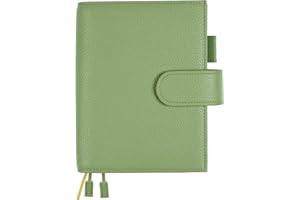 Ox Knight Okładka na notebooka A6 z prawdziwej skóry - Deluxe Planner Cover pasuje do Hobonichi Techo, Stalogy, Midori MD Planner i nie tylko - z pętelką na długopis, przegródkami na karty, tylną