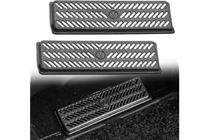 WONSOSO Entlüftungsabdeckung Luftstrom Entlüftungsgitter Schutzsatz Ersatz für Tesla Model Y Zubehör 2019-2023, 2 Stück Klimaanlagen-Schutzabdeckung, Abdeckung der Lüftungsschlitze Unter Dem Sitz [Schwarz]