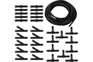 JOYAN Kit de tuyau de lave-glace universel de 5 m avec 30 connecteurs de tuyau, tuyau de lave-glace de voiture, connexion de pompe à eau et buses, pour tous les types de voitures