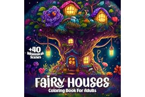 Fairy Houses Coloring Book for Adults: Fantasy Fairy Homes for Fairy Lovers: Adult Coloring Book full of Whimsical Intricate Scenes from the Land of the Fairies