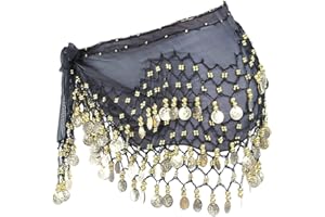 Kiuiom Ceinture Danse Orientale, Foulard Danse du Ventre, Écharpes Hanche Danse Ventre, Belly Dance Soie Foulard Écharpe Hanche Belly Dance Serviette Hanche Danse Costume Danse Ventre