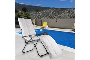 Eurotextiles Sun Lounger Cushion Only in Grey - Fits Most Loungers