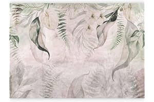 murando - Carta da Parati Adesiva Foglie 343x256 cm Fotomurali Adesivi Murali Rivestimento Parete Moderna per Pareti Adesiva Muro Decorativo Fotomurale Natura Impianti Botanica Fiori Orchidea