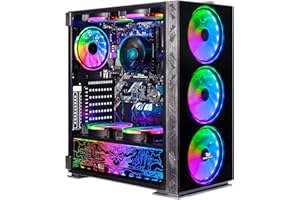 Veno Scorp Gaming PC – AMD Ryzen 5 5600G With Radeon Graphics,32GB RAM 2666MHZ DDR4, 512GB SSD, 500W 80+ PSU, Wifi, Windows 11, NeonZilla 8 ARGB Gaming Case.