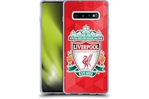 Head Case Designs sous Licence Officielle Liverpool Football Club Rouge Géométrique 1 Crête 1 Coque en Gel Doux Compatible avec Samsung Galaxy S10+ / S10 Plus