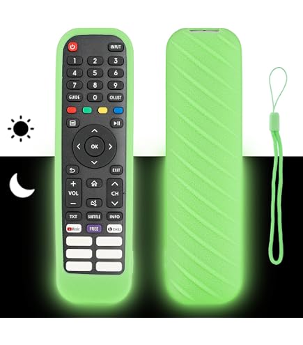 Custodia In Silicone Per Telecomando Hisense | Serie A7, U8, LCD 4K | Modelli 55A7N, 65U88N, 85U8N | Blu Luminoso