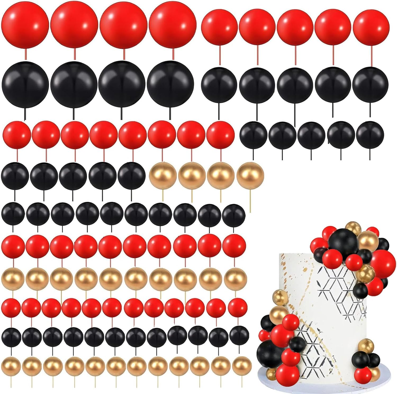 Dossier Complet & Guide Pratique : Lot de 108 boules de décoration de gâteau min