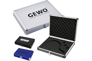 ‎GEWO GEWO Aluminium Safe Racket Case - Table Tennis Aluminium Case with Foam for Protected Transport and Safe Storage of Table Tennis Bats and Balls - Table Tennis Bat Protective Case