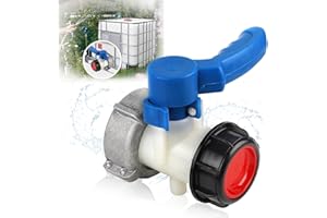 SWAIWS Robinet Cuve 1000L Adaptateur Cuve 1000L DN50 (75mm) Raccord Cuve IBC Robinet de Vidange Adaptateu de Réservoir IBC Connecteur Cuve IBC Papillon