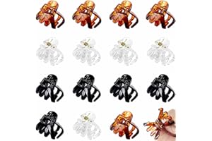 PROPOG Mollette Capelli Donna, 15 Pezzi Pinze per Capelli Mini 3cm Pinza Capelli Donna Plastica Accessori per Capelli Antiscivolo Hair Clip Adatto Donne Ragazze