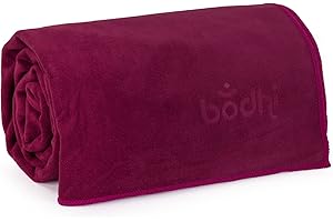 ‎BODHI Yogatuch NO SWEAT Towel L, großes Yoga Handtuch, extra saugfähig und schnell trocknend, auch als Yogamatten-Auflage, 185 x 68cm, z. B. für Hot Yoga (aubergine)
