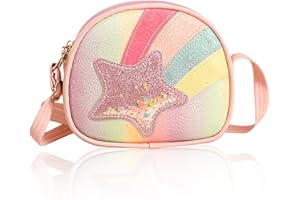 FOSDICK Kinder Umhängetasche Mädchen Kleine Handtaschen, Kinderhandtaschen, Handtasche Mädchen mit Verstellbare Schultergurt, Süße Crossbody Tasche Umhängetasche Kinder 3-10 Jahre